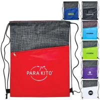 Crosshatch Drawstring Bag B562